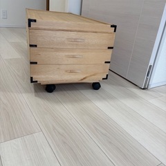 美品　桐・着物収納（3段）スノコキャスター付の画像
