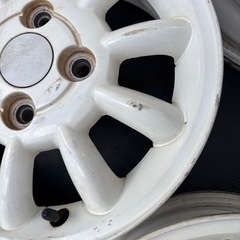 スズキ　ラパン純正13インチホイール　ホワイト　4本　堂の画像