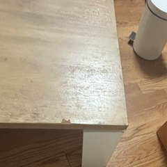 ホワイトxウッド　センターテーブル　フラット　こたつ　105x70　の画像