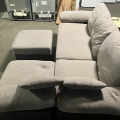 I　2507-659 L字ソファ オットマン付き キズ汚れありの画像