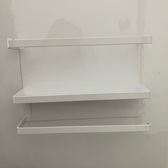 ［ マグネットキッチンペーパー＆ラップホルダー タワー ］ 山崎実業 tower ラップホルダー マグネット 冷蔵庫 収納 キッチン キッチンペーパー ラップ キッチンタオル キッチン収納 フック キッチンラック ホワイト ブラック Yamazakiの画像