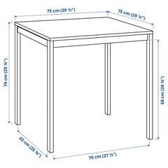 IKEA MELLTORP ダイニングテーブル＋NORDMYRAチェア2脚セット【引き取り希望／茨木市・総持寺】の画像