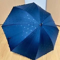 ★激安★ネイビー ドット柄 日傘の画像