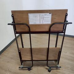 定価17172円 弘益 ラック フォールディングワゴン 幅530×奥行400×高さ705mm FDW-5340（BR）キャスター付き 小棚の画像
