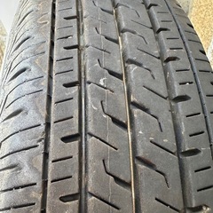 【バモス純正アルミホイール（ENKEI製）145/80R13 88/86N LT 2020年製 BRIDGESTONE ECOPIA R710 残り溝多いタイヤ付き 4本セット 】アルミホイールは 13X 4.00B OFFSET45 軽自動車アルミホイールの画像