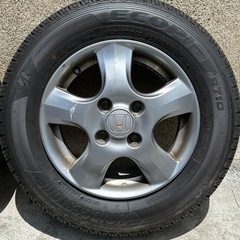 【バモス純正アルミホイール（ENKEI製）145/80R13 88/86N LT 2020年製 BRIDGESTONE ECOPIA R710 残り溝多いタイヤ付き 4本セット 】アルミホイールは 13X 4.00B OFFSET45 軽自動車アルミホイールの画像