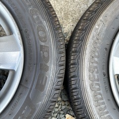【バモス純正アルミホイール（ENKEI製）145/80R13 88/86N LT 2020年製 BRIDGESTONE ECOPIA R710 残り溝多いタイヤ付き 4本セット 】アルミホイールは 13X 4.00B OFFSET45 軽自動車アルミホイールの画像