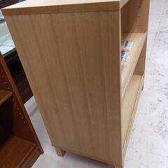 リユースのサカイ栃木店★ジモティ割あり★ 無印良品 本棚 ベージュ W80×D40×H83 クリーニング済み TC9928の画像