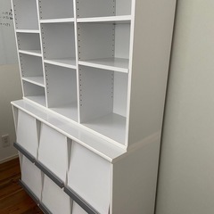 【受渡先　決まりました】本棚　ラック　白　の画像