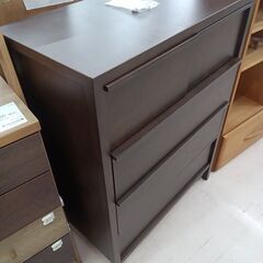 リユースのサカイ栃木店★ジモティ割あり★  チェスト ブラウン W80×D41×H104 クリーニング済み TC9933の画像