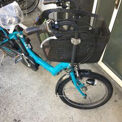 地域限定送料無料　ブリヂストン　アンジェリーノプティット　子供乗せ　12,3AH　青系　ギュットクルーム　キッスミニ　神戸市　電動自転車の画像