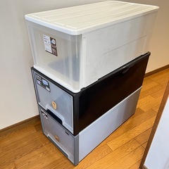 決まりました。引き出し 衣装ケース 収納ケース 3個の画像