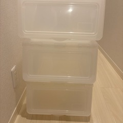 半透明収納ケース3個セットなら割引　の画像