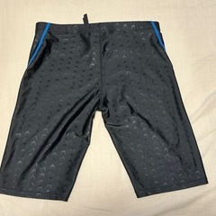 【三軒茶屋で引き渡し】SPALTAX 競泳水着 Lサイズ ブラック×ブルー 一度着用のみの画像