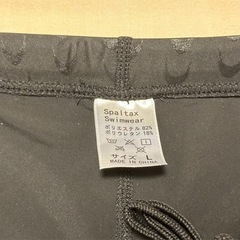 【三軒茶屋で引き渡し】SPALTAX 競泳水着 Lサイズ ブラック×ブルー 一度着用のみの画像