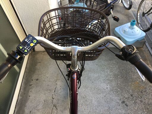 地域限定送料無料　ブリヂストン　アシスタ　子供乗せ　15,4AH　パープル　ナチュラ　ビビ　神戸市　電動自転車