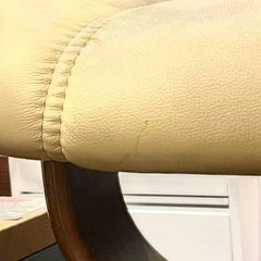 【武蔵小山店】 EKORNES エコーネス オットマン付き ストレスレスチェア　本革　レザー 1人掛け　ソファ イエロー系 ベージュ系 コンサル　consul CONSUL コンシェル　paloma の画像