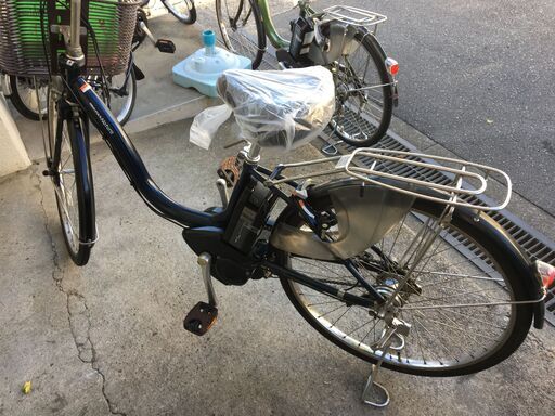 地域限定送料無料ヤマハパスナチュラ新基準8,9AH子供乗せ紺