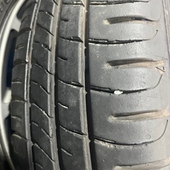 夏タイヤ145/80R13バリ目アルミホイール付4本セットの画像