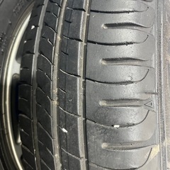 夏タイヤ145/80R13バリ目アルミホイール付4本セットの画像