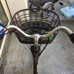 地域限定送料無料　パナソニック　ビビ　DX　16AH　子供乗せ　茶①　パスウィズ　アシスタ　神戸市　電動自転車の画像