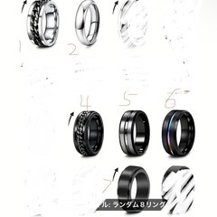 【新品未使用】 リング セット 指輪 3個 ブラック シルバー ステンレス 韓国の画像