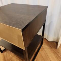 IKEA TRYSIL 引出し収納付 ベッド サイドテーブル 北欧の画像