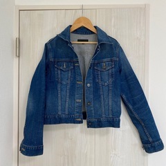 ユニクロ　インディゴブルー Gジャン ショート丈の画像
