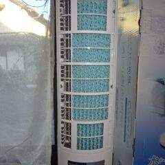 中古美品☆YAMAZEN 山善 Cooling Fan スリム冷風機 GCR-F45 首振り機能/水タンク着脱式/タイマー/キャスター付/ホワイトの画像