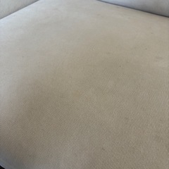 コーデュロイソファ　アイボリーの画像
