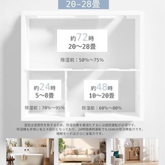 新品: 除湿機 小型 大容量3L 2L/日【20-28畳】 強力除湿 衣類乾燥の画像