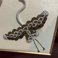 五円玉で手作り鶴お飾りの画像