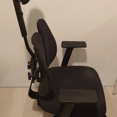 【デュオレスト オフィスチェア ブラック 可動肘 メッシュ 腰痛対策 姿勢サポート DR-7501SP　1ABK1】の画像