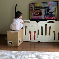 ベビーサークルあげます！（テレビ台がすっぽり守れる）の画像