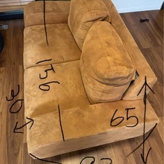 レザーファブリック　ソファーの画像