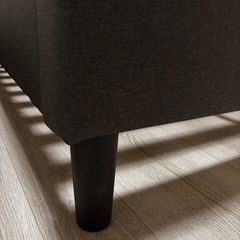 Zinus セミダブルベッドフレーム ダークグレーの画像