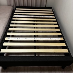 Zinus セミダブルベッドフレーム ダークグレー