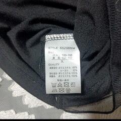 レディース 黒地に刺繍入り重ね着風半袖Tシャツ（3L）未使用品の画像