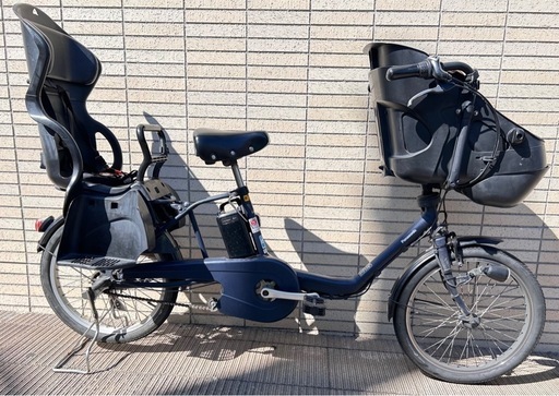 ①6089子供乗せ電動アシスト自転車3人乗りYAMAHA 20インチ良好バッテリー