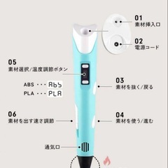 ★新品★　3Dペン 知育玩具 自由研究 想像力 工作 フィラメント付き ピンクの画像