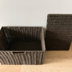  ☆木製パインラック 蓋付き収納ボックス3個付 シェルフ 棚☆の画像