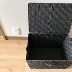  ☆木製パインラック 蓋付き収納ボックス3個付 シェルフ 棚☆の画像