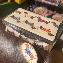 ダックスフンド　小物ケース　ぬいぐるみ　セットの画像