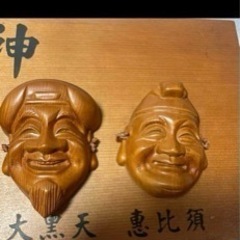 七福神壁掛　木彫り　骨董品の画像