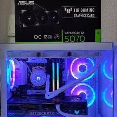 美品ゲーミングPC Ryzen 7 7700 / RTX 5070 / DDR5 32GB / 1TB SSD / 水冷360mmの画像