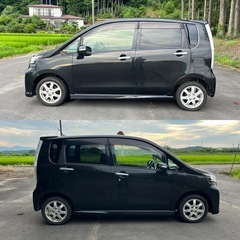 車検たっぷり！ムーヴ！カスタム！4WD！エコアイドル！プッシュスタート！後期型！ナビ！テレビ！早い者勝ち！の画像
