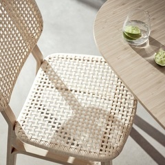 IKEA（イケア）】VOXLÖV ヴォックスローヴ チェア, ライトバンブーの画像