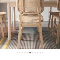 IKEA（イケア）】VOXLÖV ヴォックスローヴ チェア, ライトバンブーの画像