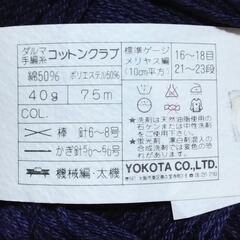 【手芸用品】毛糸　紺色の画像