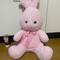 ぬいぐるみ　うさぎ　ピンクの画像